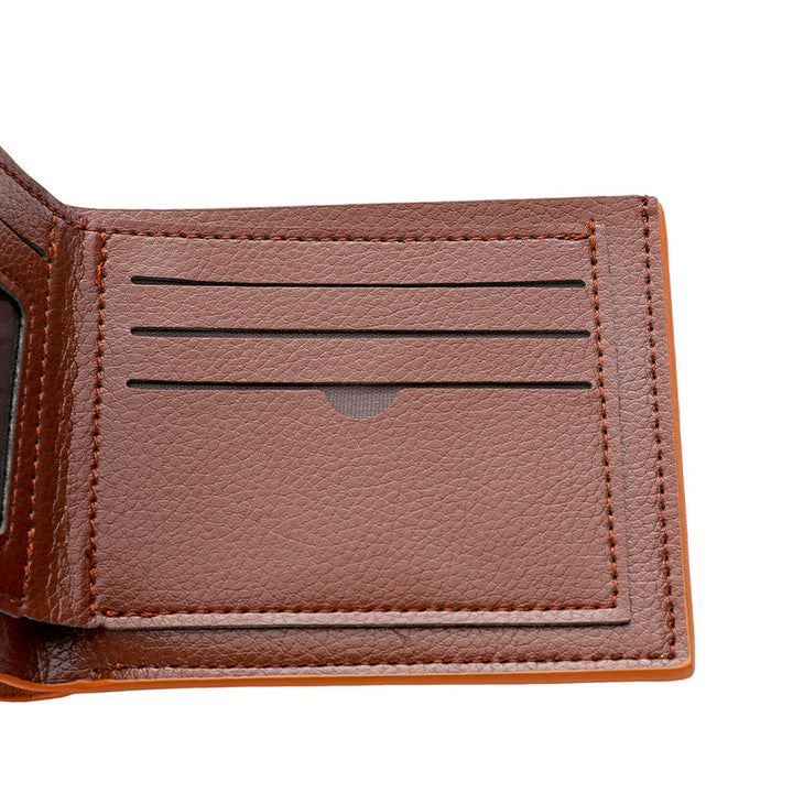 Textured Leather Folded Wallet Kalsten
