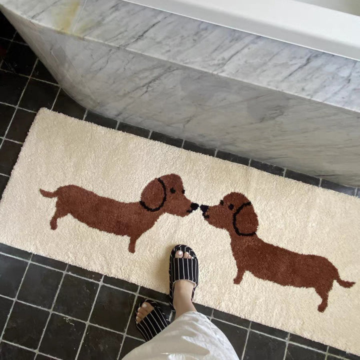 Adorable Dog-Themed Bath Mat Kalsten