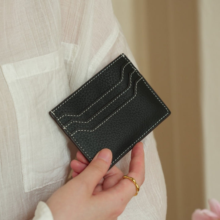 Textured Leather Card Holder
