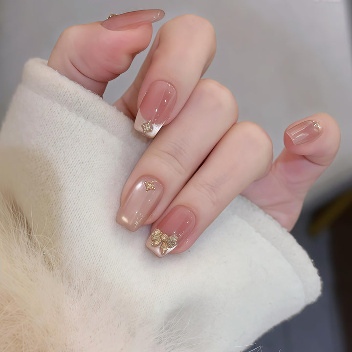 Artificial artificial nails with elegant glitter details Kalsten