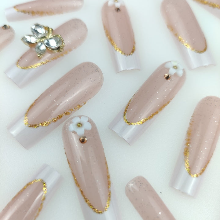 Elegant Long Stiletto Press-On Nail Enhancements Kalsten