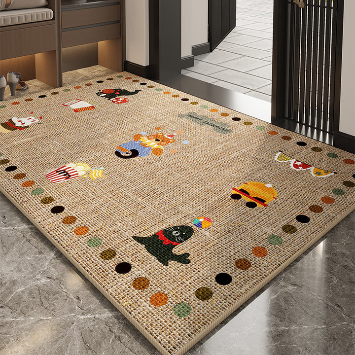 Geometric Patterned Welcome Mat for Home Entryway