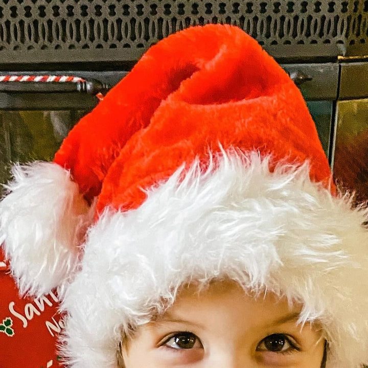 Christmas hat with luxurious faux fur trim