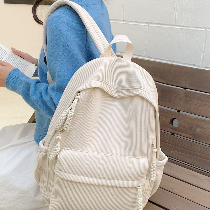 Backpack Made of Durable Ribbed Material Kalsten