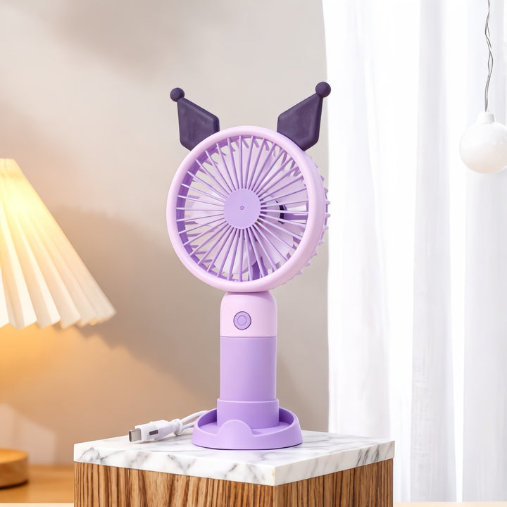Women portable hand fan with cute rabbit design Kalsten