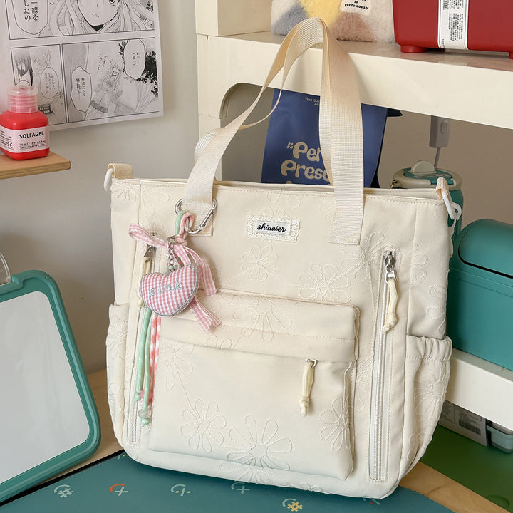 Embroidered Floral Patterned Backpack Kalsten