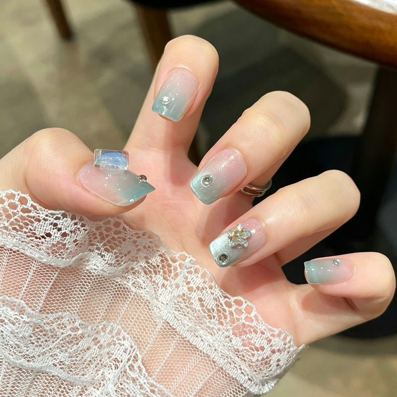Artistic Nail Design with Decorative Elements Kalsten