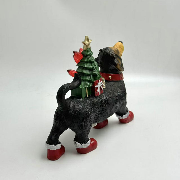 Decorative Santa Claus figure with dog Kalsten