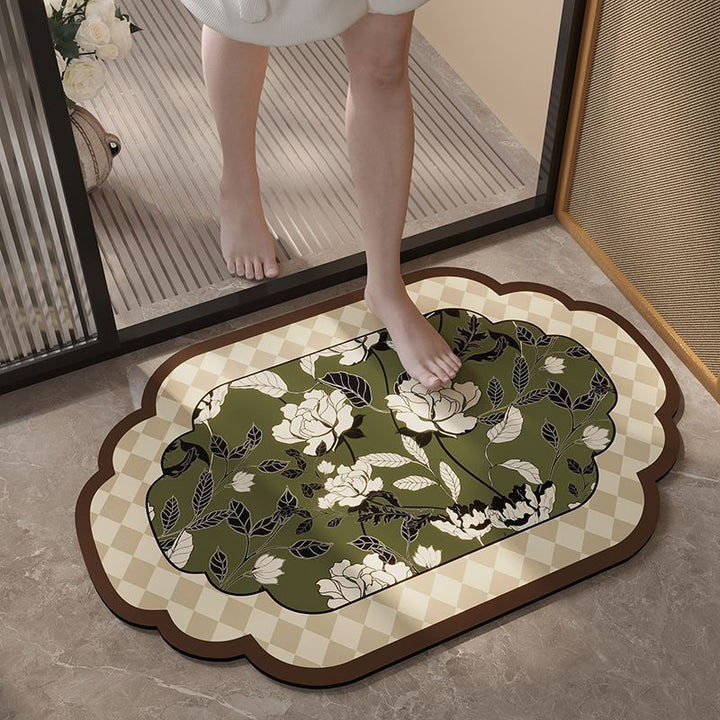 Floral Patterned Bath Mat