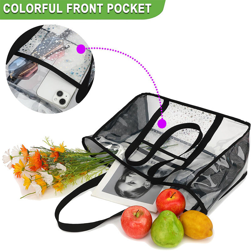 Transparent beach bag with multiple compartments Kalsten