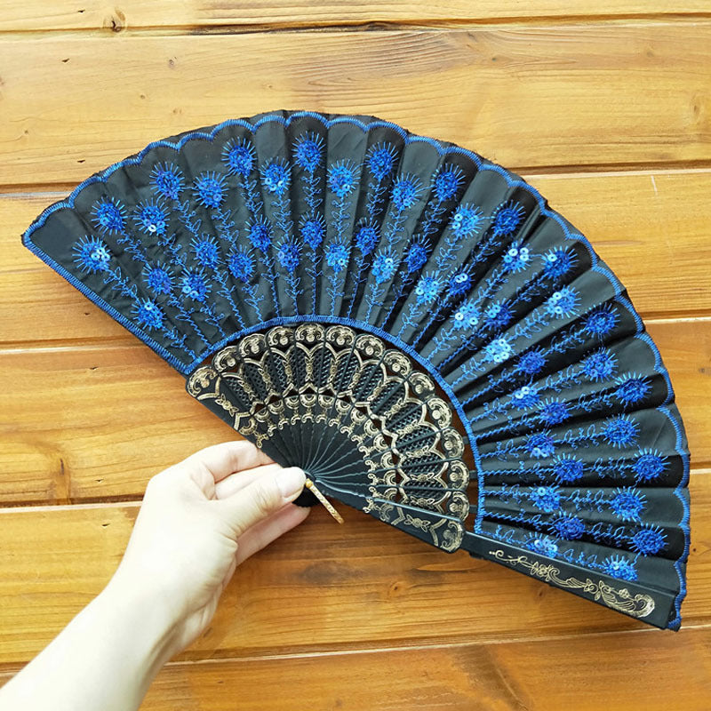 Women's high-quality lace fan with artistic floral motifs Kalsten