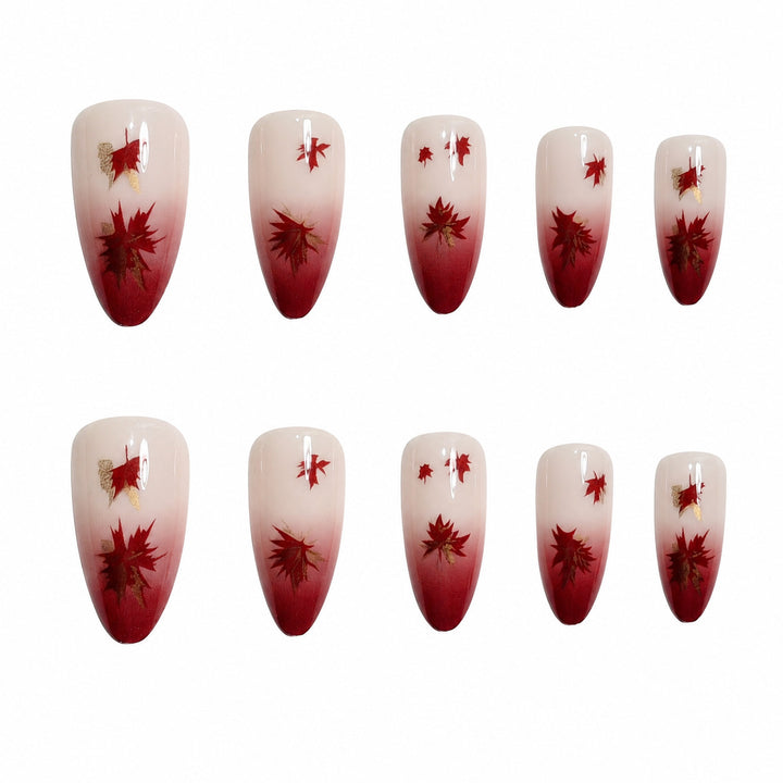 Artificial nails with leaf design Kalsten