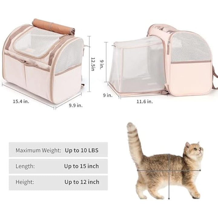 Pet Backpack with Ergonomic Carrying System and Breathable Mesh Inserts Kalsten