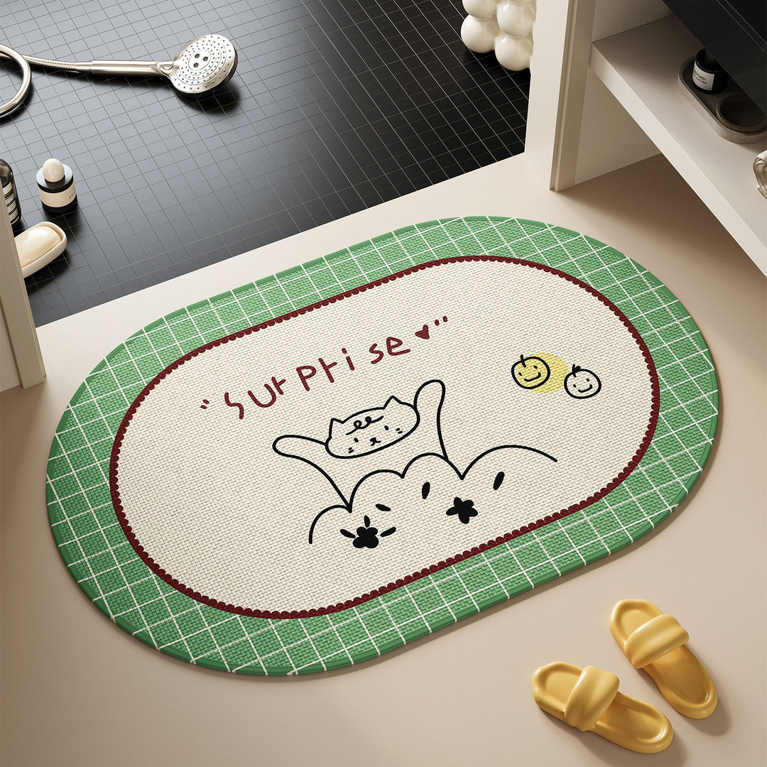 Cute Cat-Themed Bath Rug Kalsten