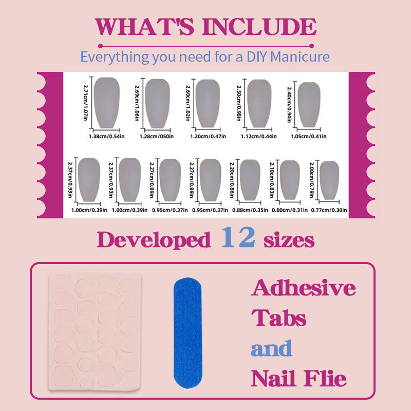 artistic French manicure artificial nails Kalsten