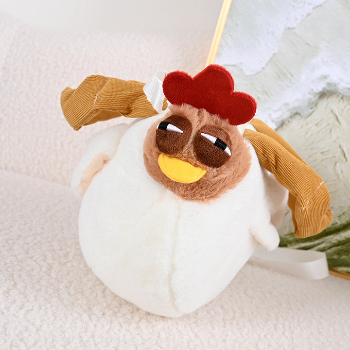 Plush Chicken-Themed Mini Backpack