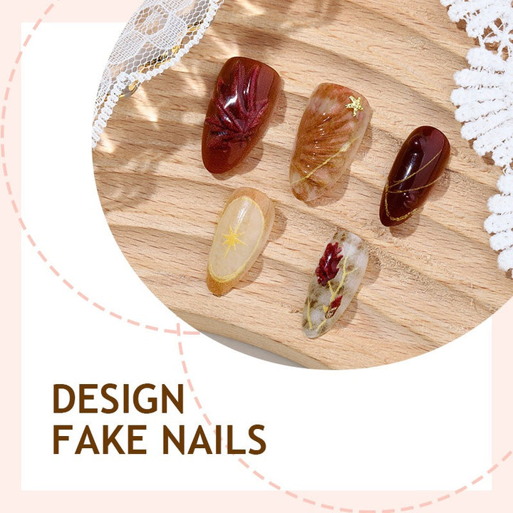 Artificial Nail Set with Decorative 3D Elements Kalsten