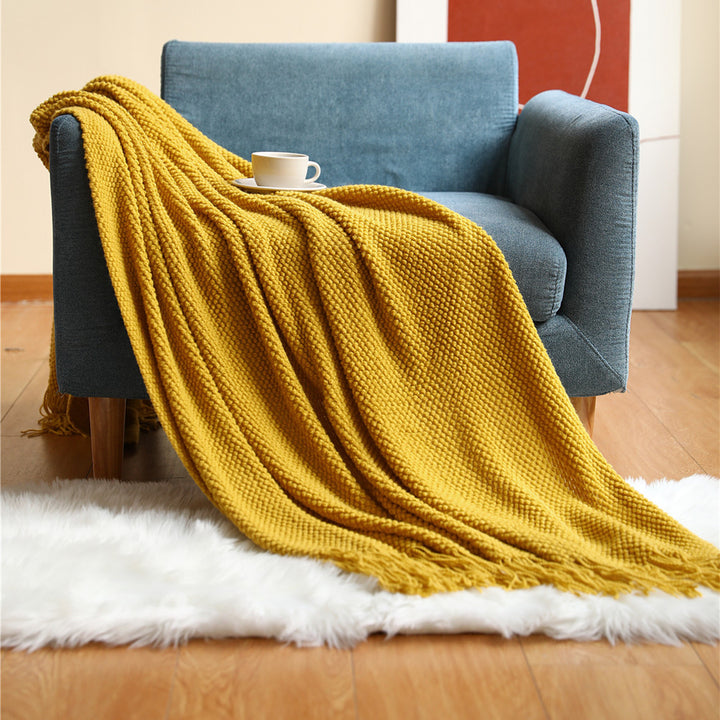 Cozy Knitted Throw Blanket