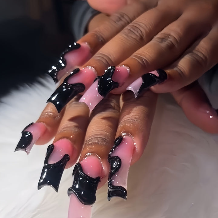Glamorous 3D Long Stiletto Press-On Nails Kalsten