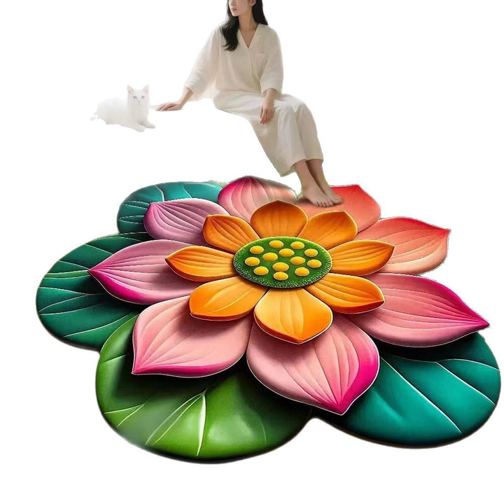 Floral-Themed Memory Foam Area Rug Kalsten