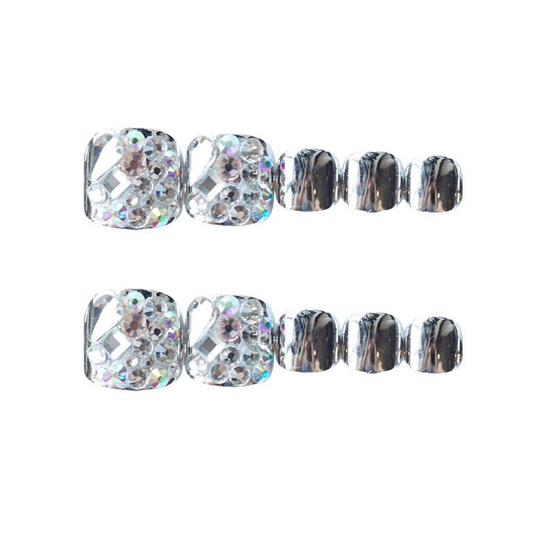 Decorative Rhinestone Press-On Toenails 1790727032