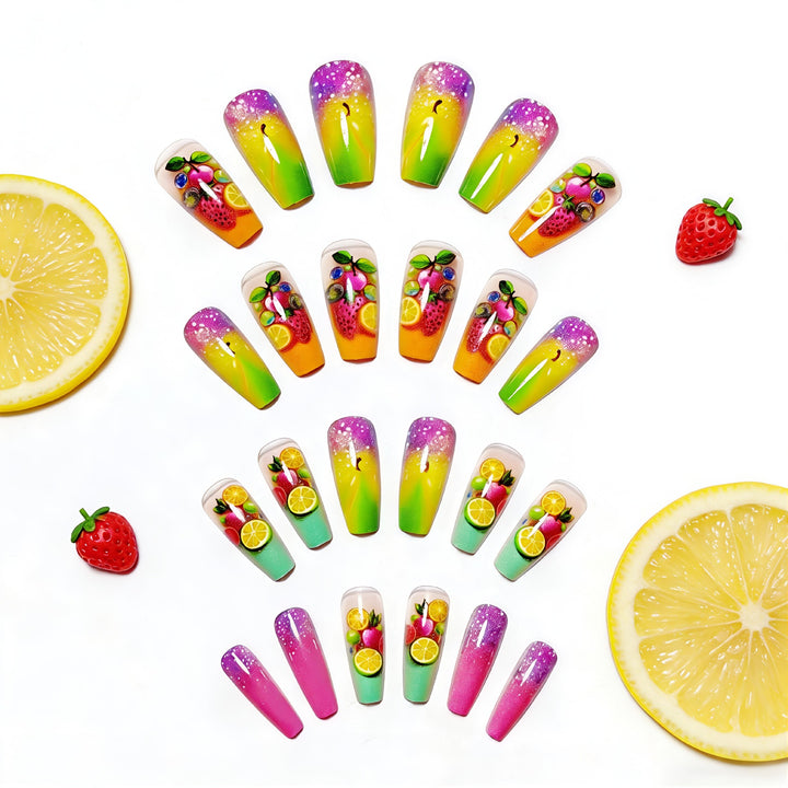 Fruit-Themed 3D Nail Art Kalsten