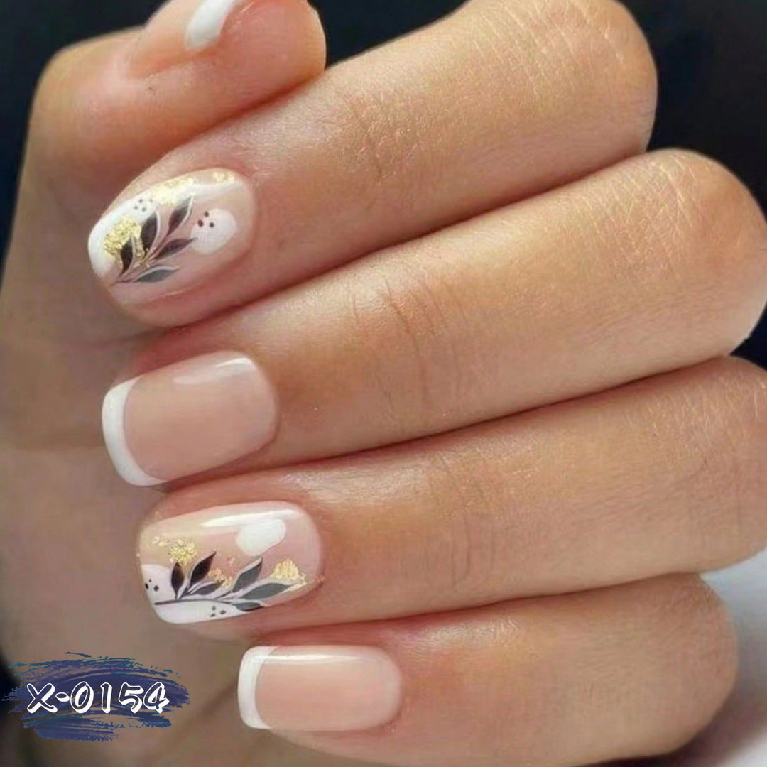 Artistic Nail Art Kit with Botanical Designs