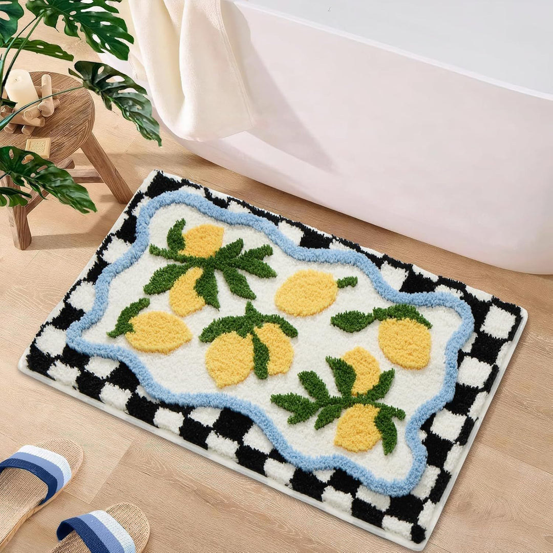 Stylish Floral Pattern Bath Mat
