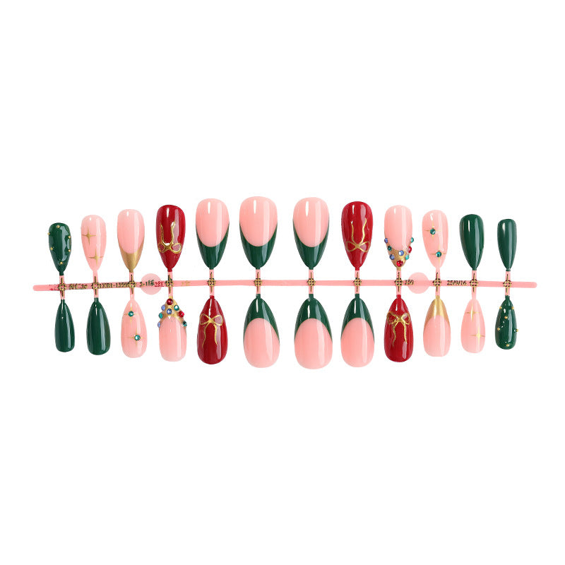 Premium Multicolor Press-On Nail Set with Decorative Accents Kalsten