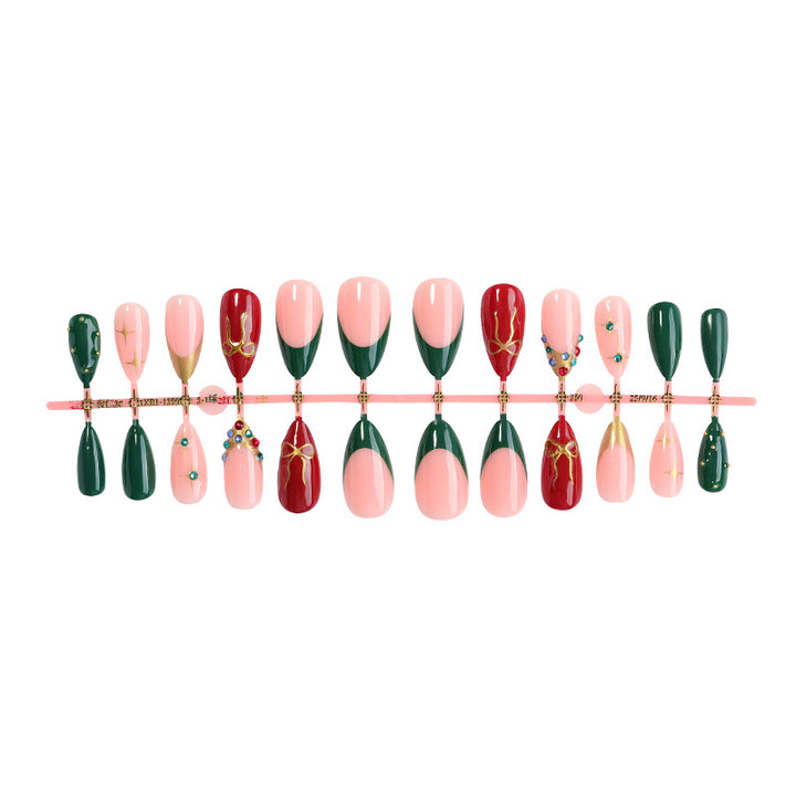 Premium Multicolor Press-On Nail Set with Decorative Accents Kalsten