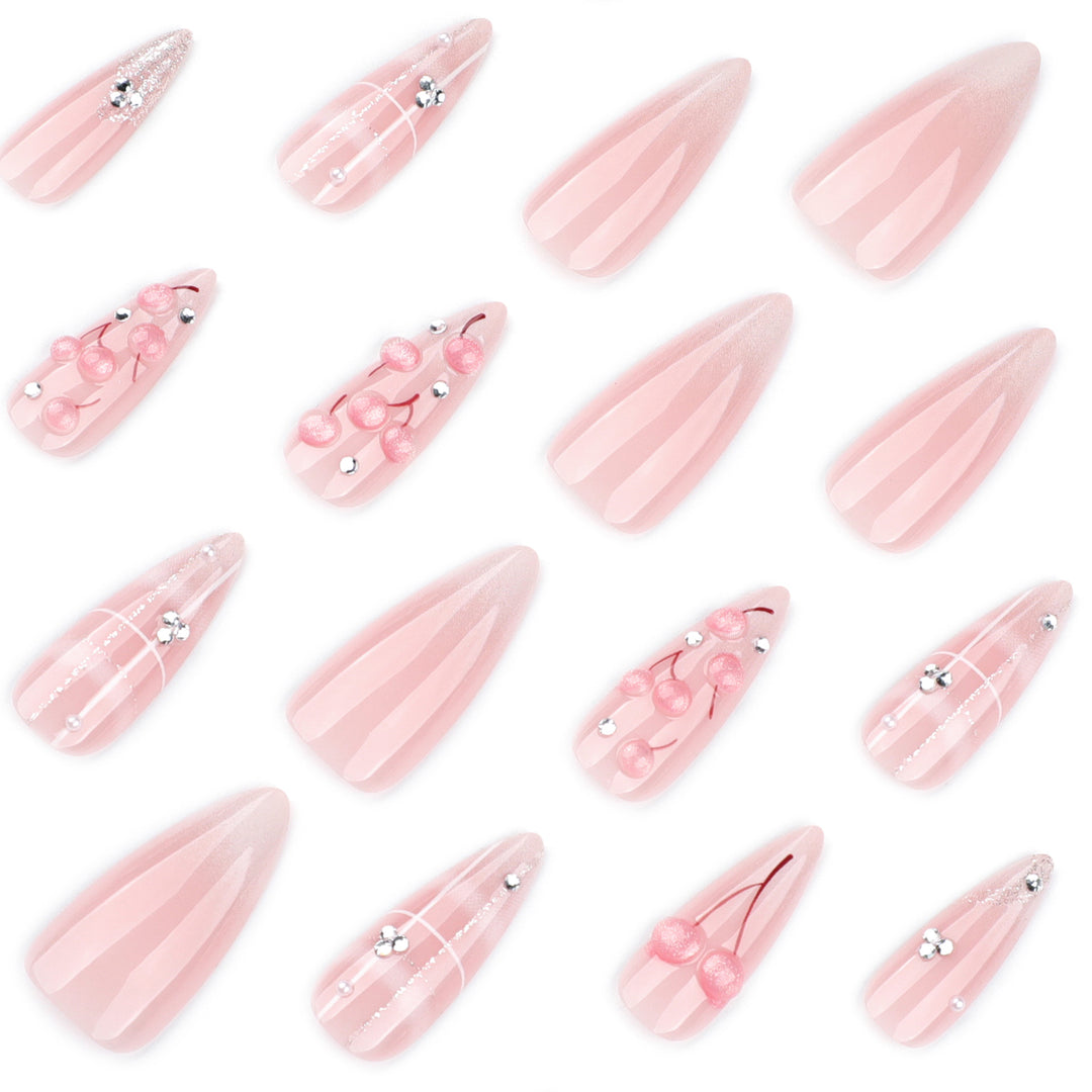 Designer Artificial Nails with sparkling embellishments Kalsten
