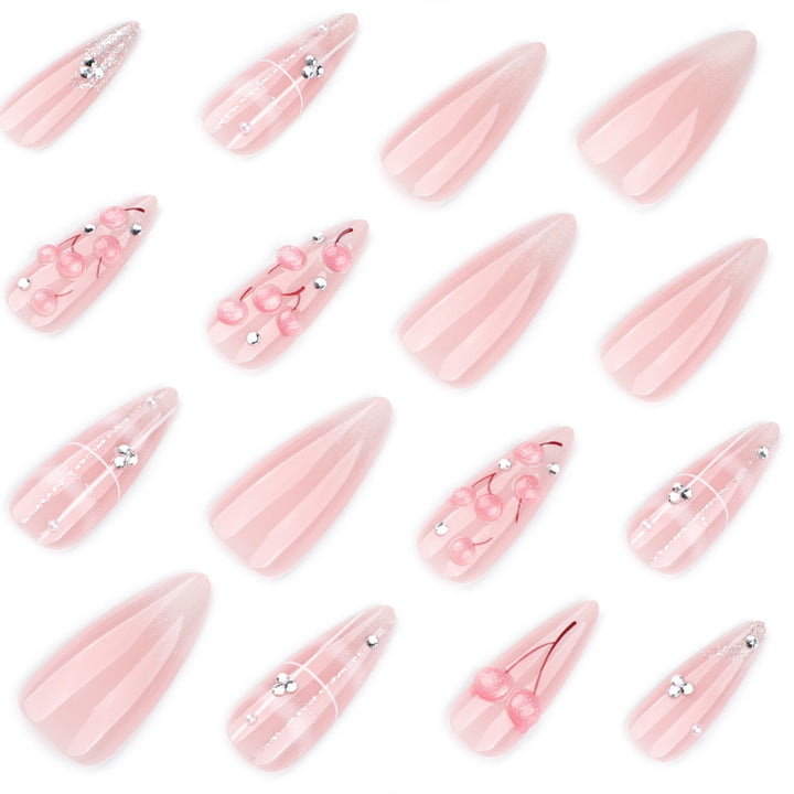 Designer Artificial Nails with sparkling embellishments Kalsten