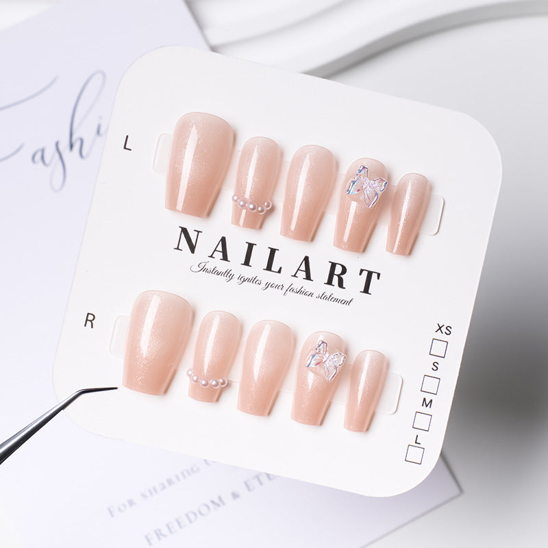 Artistic Character-Embossed Press-On Nail Set Kalsten