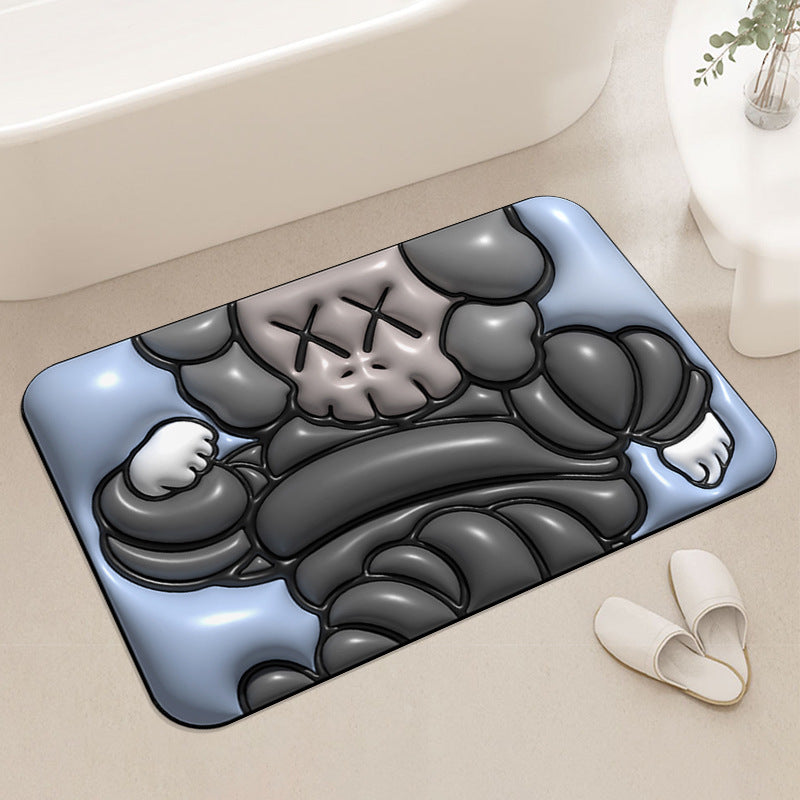 Cozy Cartoon Theme Bath Mat