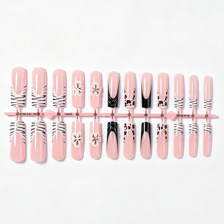 Artificial nail set with extravagant flower and animal designs Kalsten