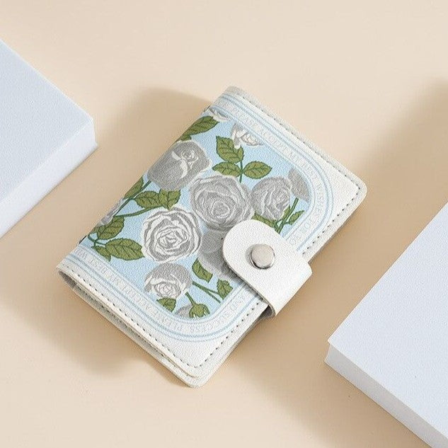 Floral Design Compact Wallet Kalsten