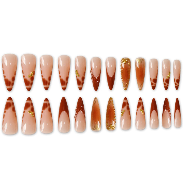 Artistic Almond-Shaped Press-On Nails Kalsten