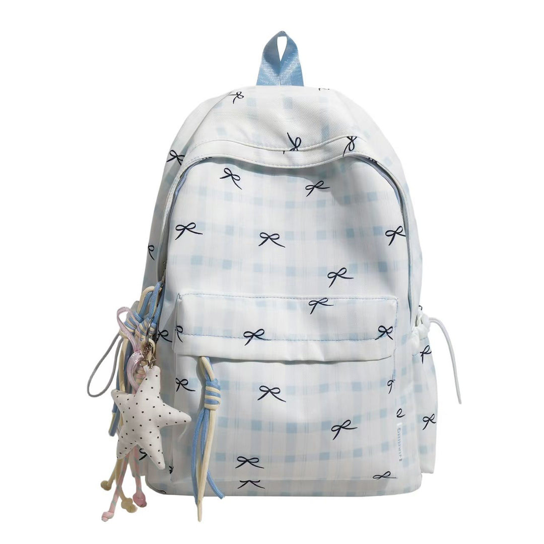 Backpack with Playful Checkered Pattern and Practical Compartments Kalsten