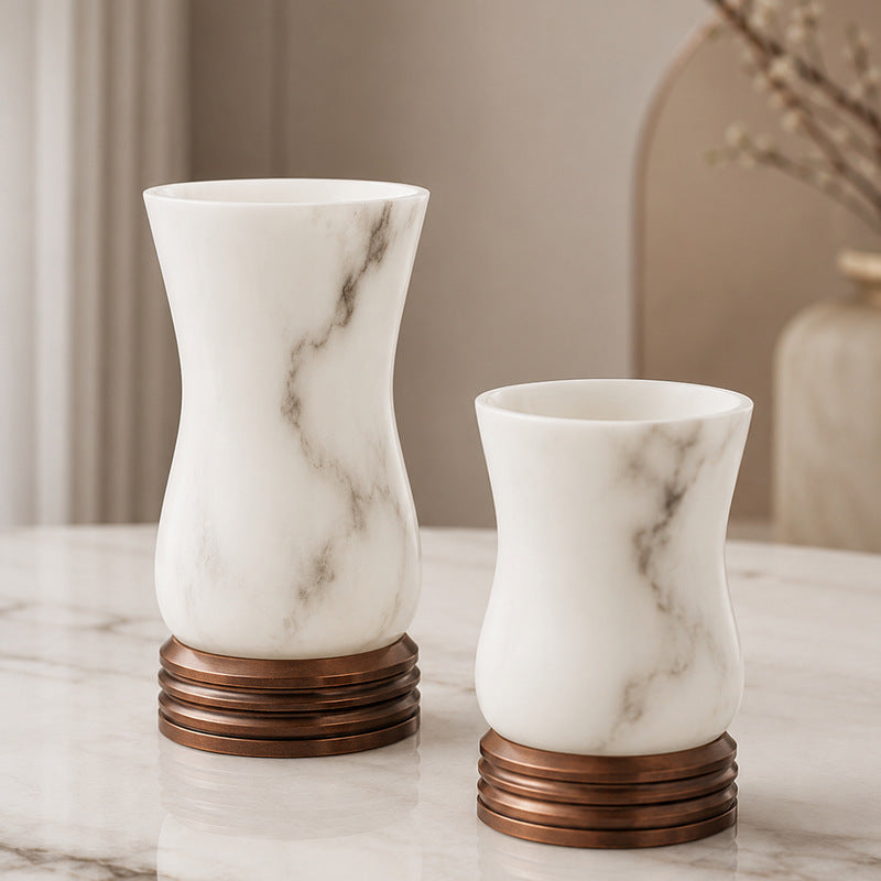 Elegant Marble Candle Holders