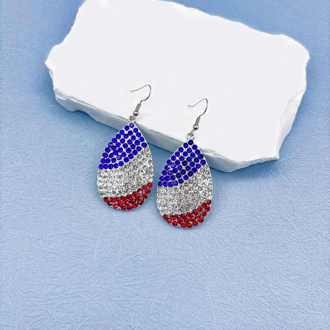 Women nan long layered tassel earrings made of mesh with stripe star pattern Kalsten