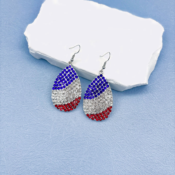Women nan long layered tassel earrings made of mesh with stripe star pattern Kalsten