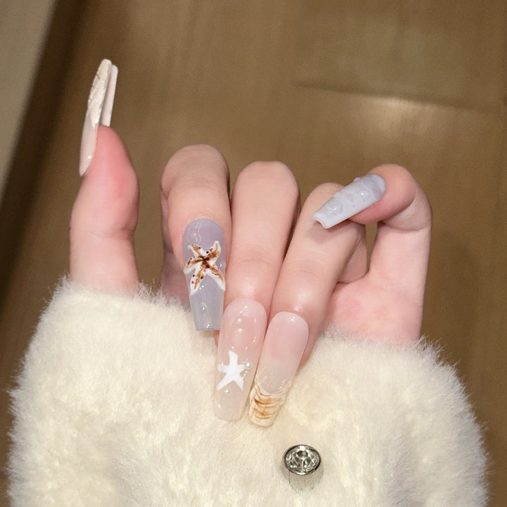 Handmade Coastal-Inspired Press-On Nail Set Kalsten