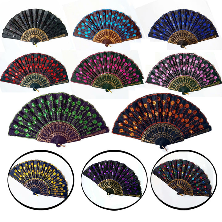 Women's high-quality lace fan with artistic floral motifs Kalsten