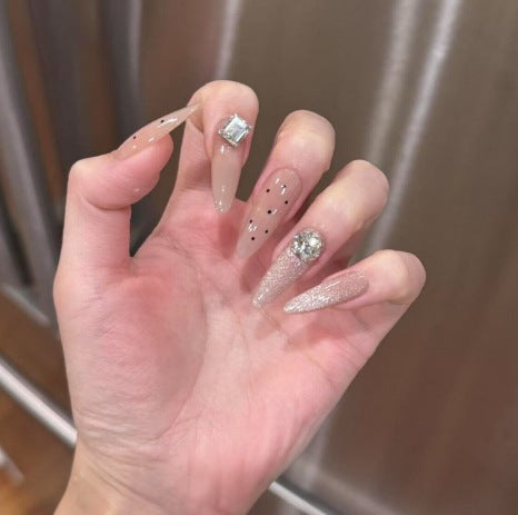 Decorative Rhinestone Acrylic Nail Enhancements Kalsten