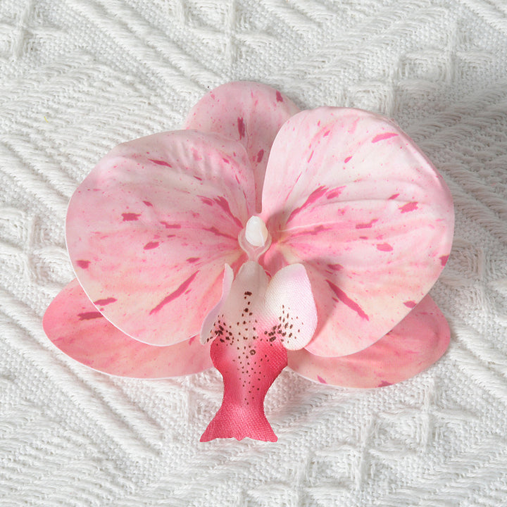 Elegant Silk Orchid Hair Accessory