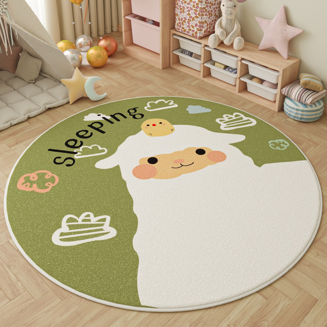 Playful Inspirational Round Area Rug Kalsten