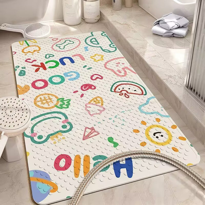 Cartoon-Themed Bath Mat Kalsten