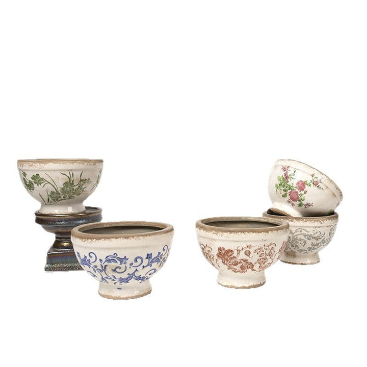 Floral Ceramic Planter Kalsten