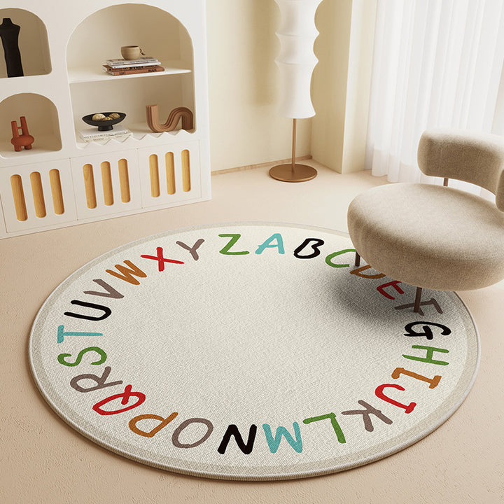 Round Textured Area Rug