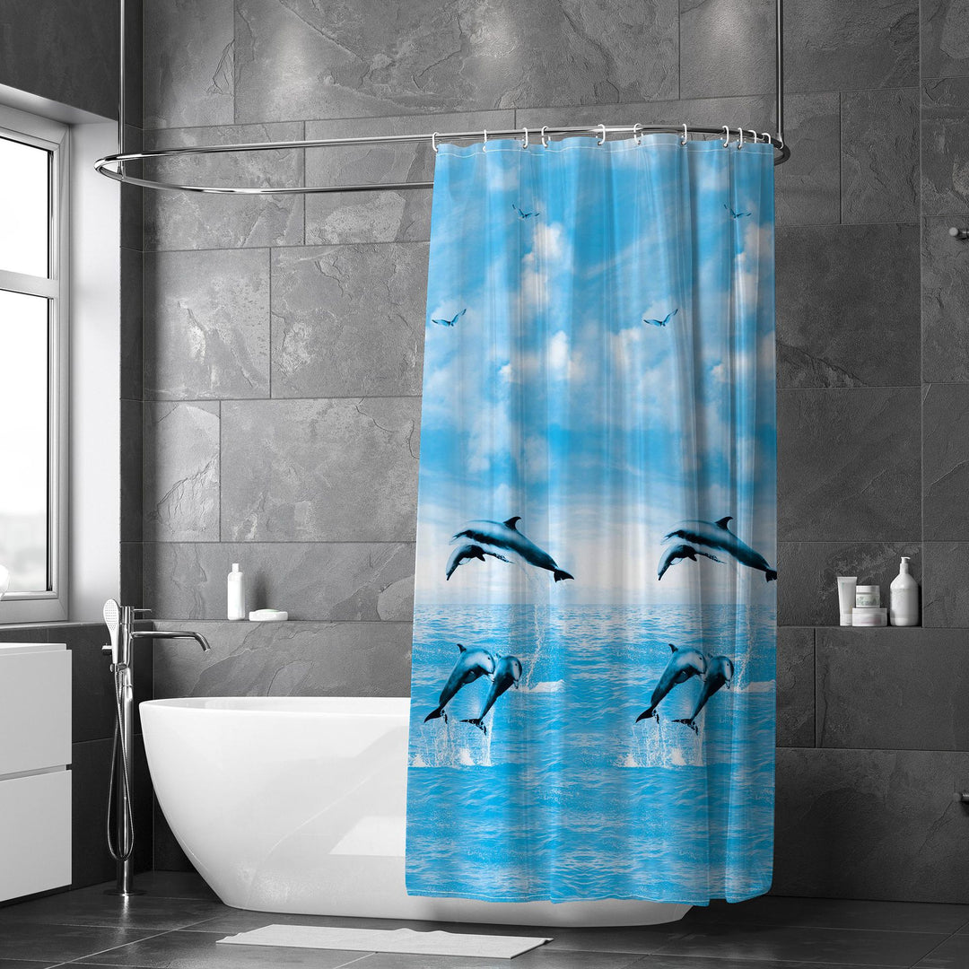 Dolphin Design Shower Curtain Kalsten
